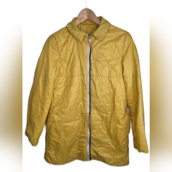 Cozy bright Yargici Light Quilted Yellow Zip Up Jacket With Pockets..small - Picture 5 of 12